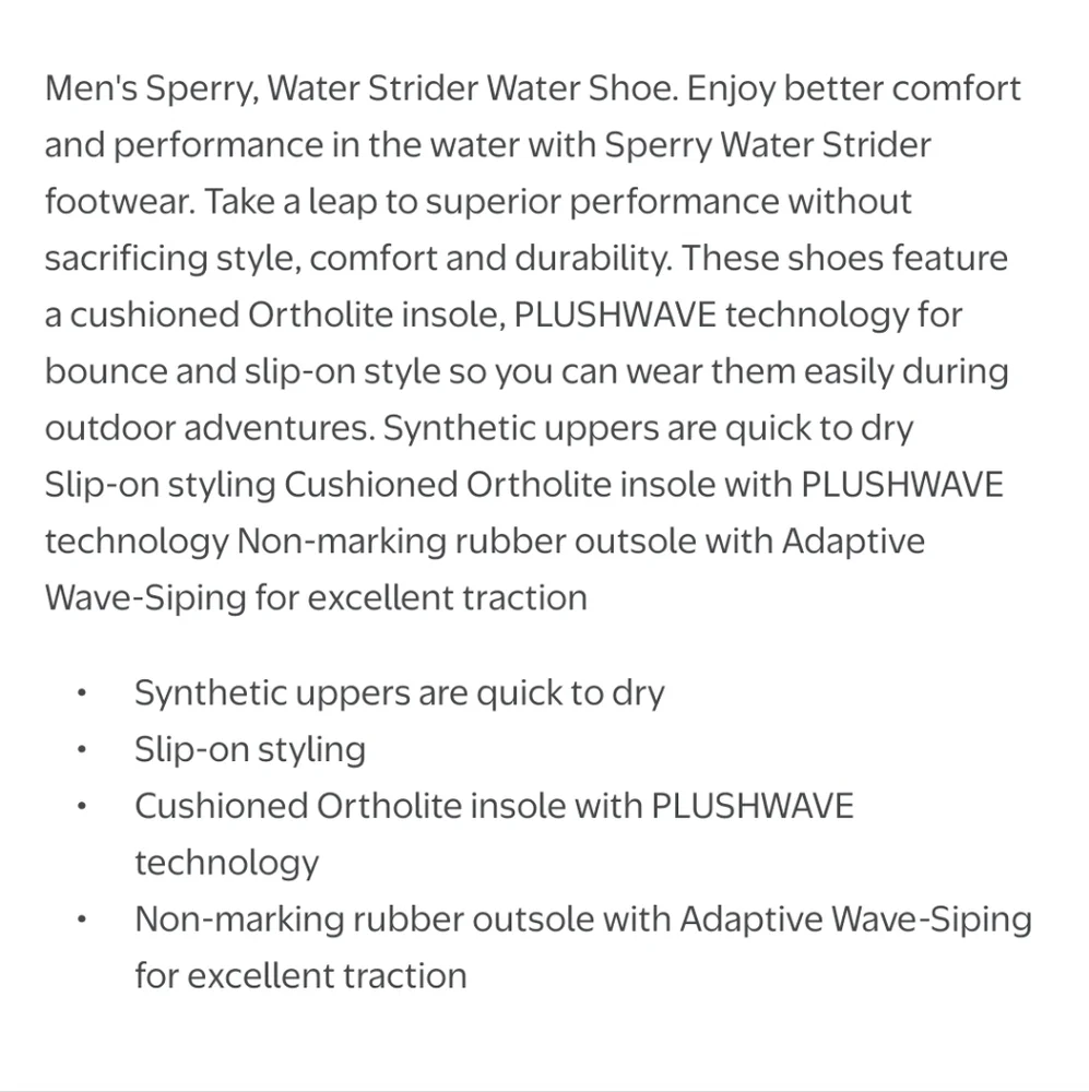 Sperry mens water